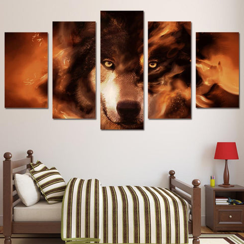 Tableau Loup Cartoon